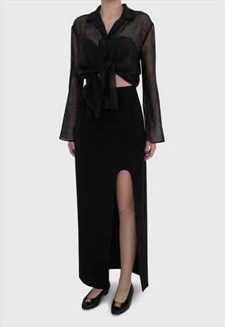MONICA LONG LENGTH SLIT SKIRT