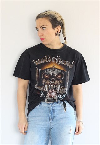 VINTAGE 1990S ORIGINAL BLACK MOTORHEAD T SHIRT