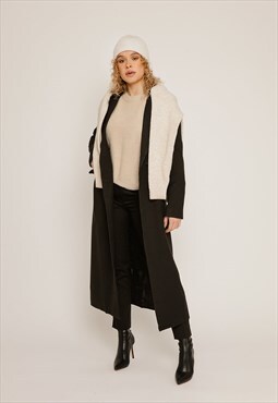 Amelia Longline Black Coat