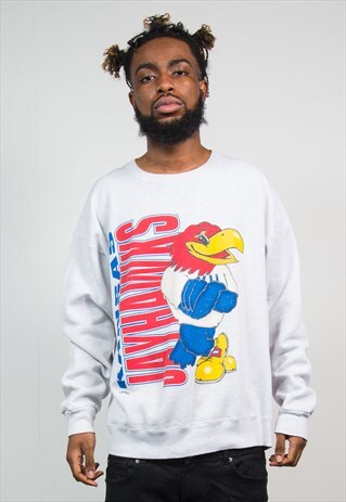 KANSAS JAYHAWKS BASKETBALL SWEATSHIRT