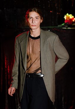 Vintage Y2K HUGO BOSS Gun Club Check Single Breasted Blazer