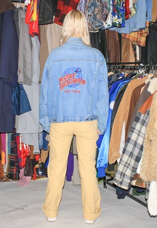 Vintage 90s classic fit denim jacket in blue