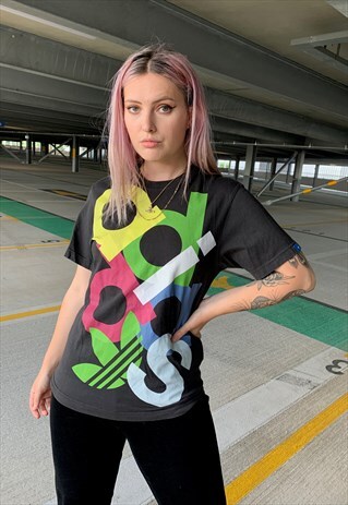 VINTAGE ADIDAS ORIGINALS TREFOIL BLACK T SHIRT