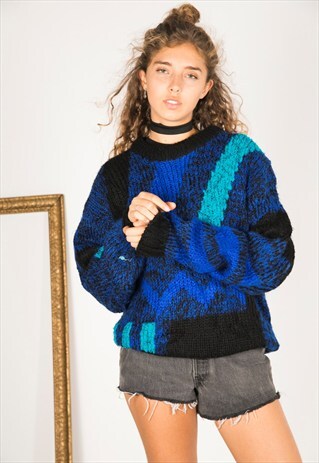 VINTAGE 80S CASUAL KNIT JUMPER / R03048