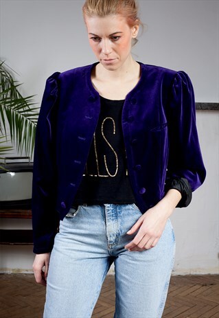 LODENFREY VINTAGE VELVET JACKET. SIZE L/XL