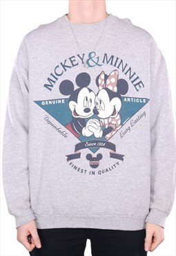Vintage Disney - Grey Mickey Crewneck Sweatshirt - XLarge