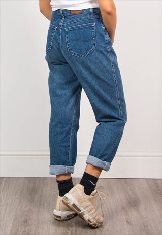 LEE VINTAGE 90'S BLUE DENIM MOM JEANS