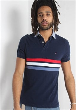 Vintage Tommy Hilfiger 90's Polo Shirt Top - Blue