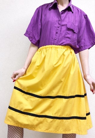SUPER YELLOW MIDI SKIRT