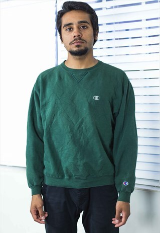 VINTAGE CHAMPION SWEATSHIRT JUMPER LOGO 90S M 16.4