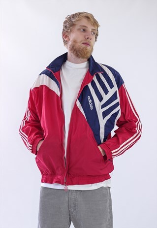 RARE VINTAGE MENS ADIDAS TRACK SUIT TEAM WINDBREAKER JACKET