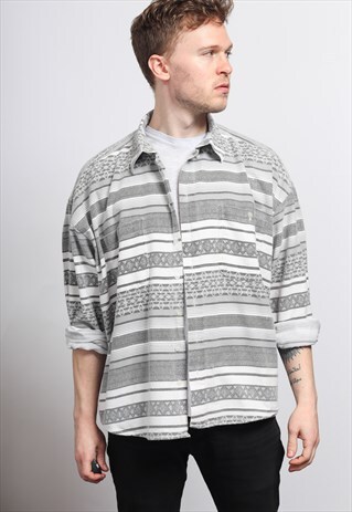 VINTAGE AZTEC PATTERNED SHIRT