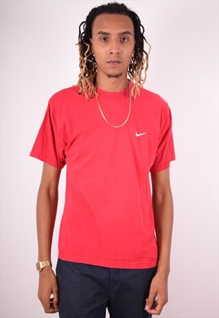 NIKE MENS VINTAGE T-SHIRT TOP MEDIUM RED 90S