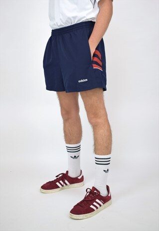 VINTAGE 90'S ADIDAS NAVY & RED SHORTS