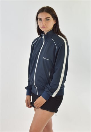 VINTAGE 90S BLUE CHAMPION TRACKSUIT TOP JACKET