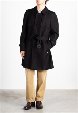 Men's Werther Black New Wool Coat