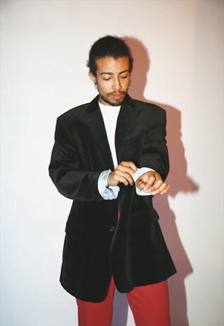 RARE 90S TOMMY HILFIGER BLACK VELVET BLAZER