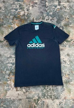 Black Adidas Equipment Spell Out T-Shirt