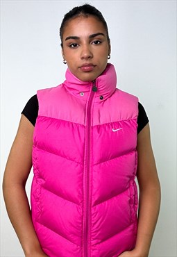 Pink y2ks NIKE Puffer Jacket Coat Gilet