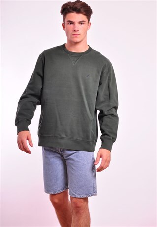 VINTAGE NAUTICA 90S RETRO KHAKI GREEN SWEATSHIRT