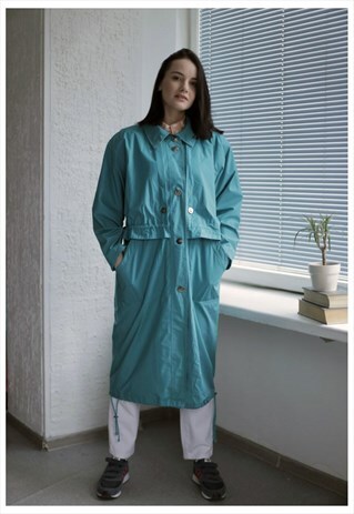 VINTAGE 80'S BRIGHT BLUE PARKA COAT