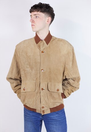 VINTAGE SUEDE TAN HEAVY JACKET
