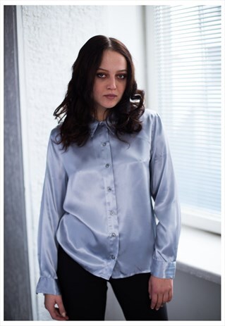 VINTAGE 80'S SILVER SHIMMERING SHIRT
