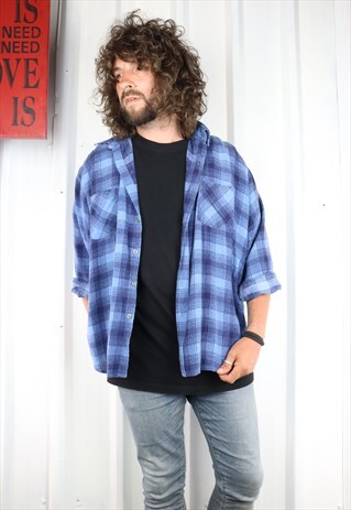 VINTAGE CHECK FLANNEL OVERSIZED GRUNGE INDI SHIRT