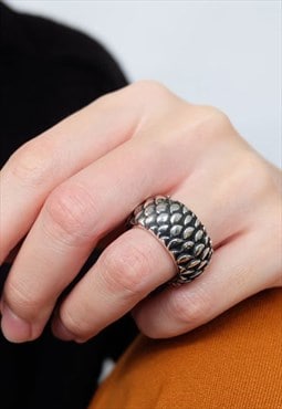 Mermaid Inspiration Statement Solid Ring 925 Sterling Silver