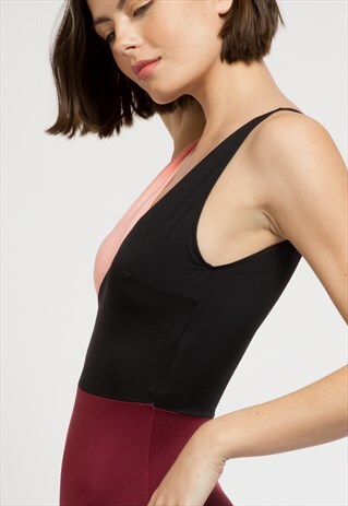 THREE-COLOURED SWIMSUIT WITH CONTROL EFFECT