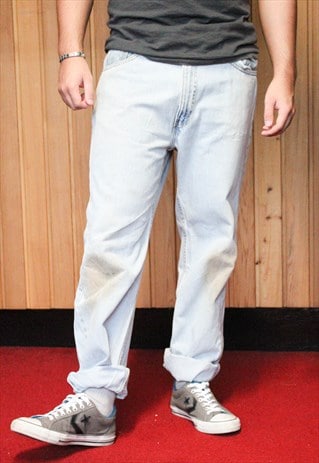 VINTAGE 1990S BLUE LEVI'S 505 PAINT JEANS