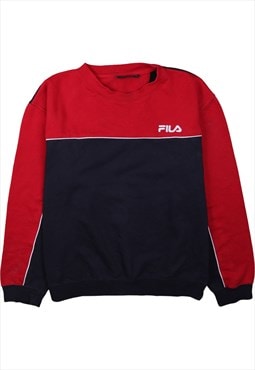 Vintage 90's Fila Sweatshirt Crew Neck Navy Blue XLarge