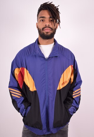 ADIDAS MENS VINTAGE TRACKSUIT TOP JACKET XL MULTI 90S