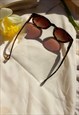 GLOSS TORTOISE SHELL CHUNKY ROUNDED SUNGLASSES