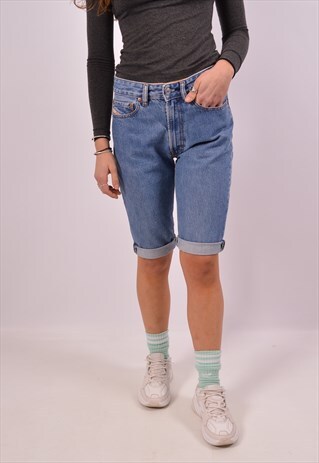 VINTAGE DIESEL DENIM SHORTS BLUE