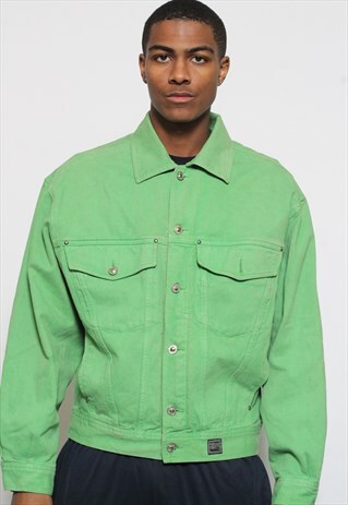 VINTAGE VERSACE DENIM JACKET GREEN