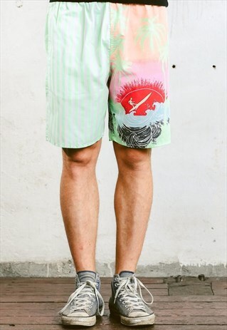 VINTAGE BOLD BEACH SHORTS