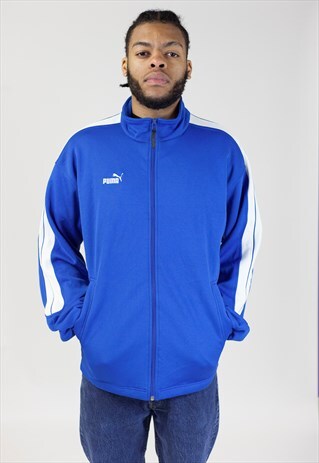 VINTAGE 90S PUMA BLUE ZIP-UP JACKET