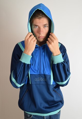 VINTAGE ADIDAS HOODIE MADE IN W-GERMANY (1117)