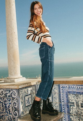 COMBAT JEANS - DARK DENIM BLUE