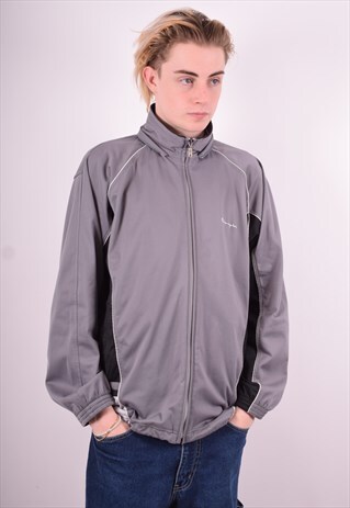 CHAMPION MENS VINTAGE TRACKSUIT TOP JACKET LARGE GREY 90'S