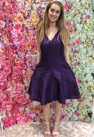 COCKTAIL DUPIONI DRESS WITH POCKETS PROM, EVENING, BRIDESMAI