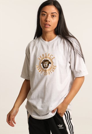 VINTAGE VERSACE EMBROIDERED T-SHIRT