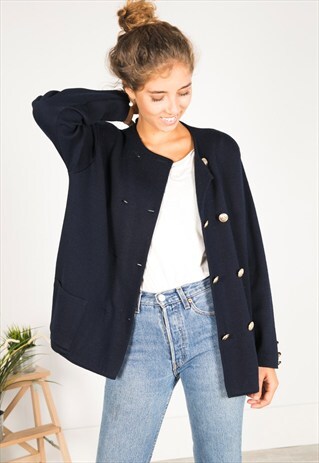 VINTAGE 80S CASUAL KNIT CARDIGAN / R02780