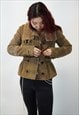 BURBERRY PRORSUM BROWN SUEDE SHEARLING JACKET
