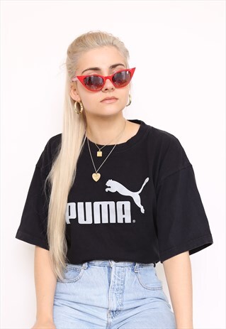 VINTAGE 90S PUMA BLACK TOP T-SHIRT