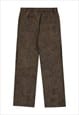 VELVET CARGO POCKET JOGGERS STRIPED SKATER JOGGERS IN BROWN