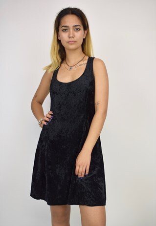 VINTAGE 90'S CRUSHED VELVET MINI DRESS