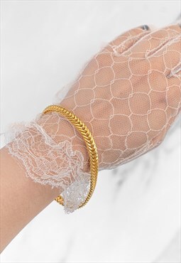Gold Plated Rope Chain Bracelet 