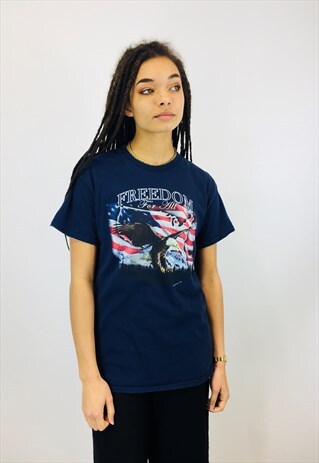 USA FREEDOM FLAG EAGLE T SHIRT
